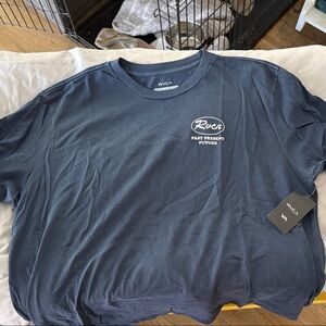 RVCA Men's Dark Blue Short Sleeve Tee